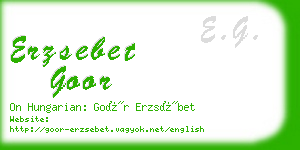 erzsebet goor business card